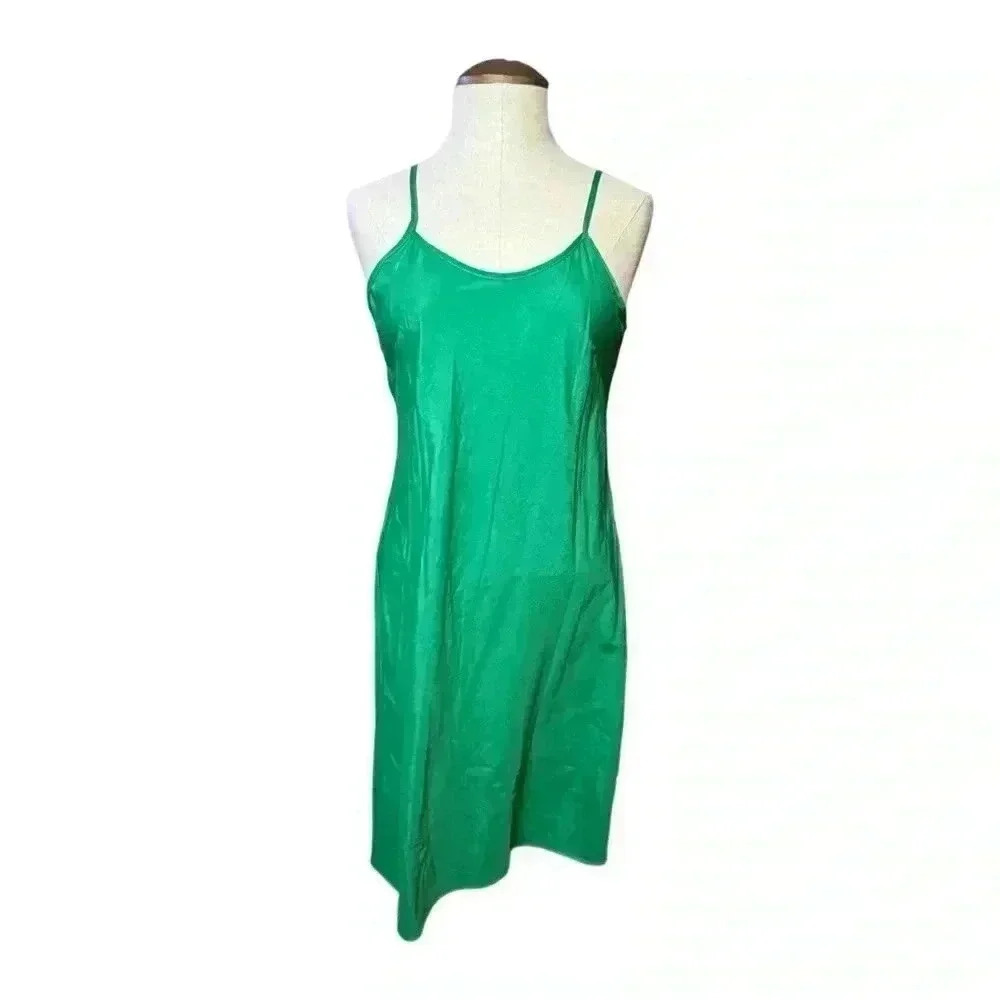 Nanette Lepore Satin Slip Dress Kelly Green
Spaghetti Straps Lightweight Sz 2